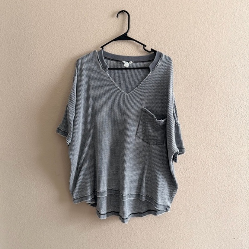 Sundance Waffle Knit Distressed Top